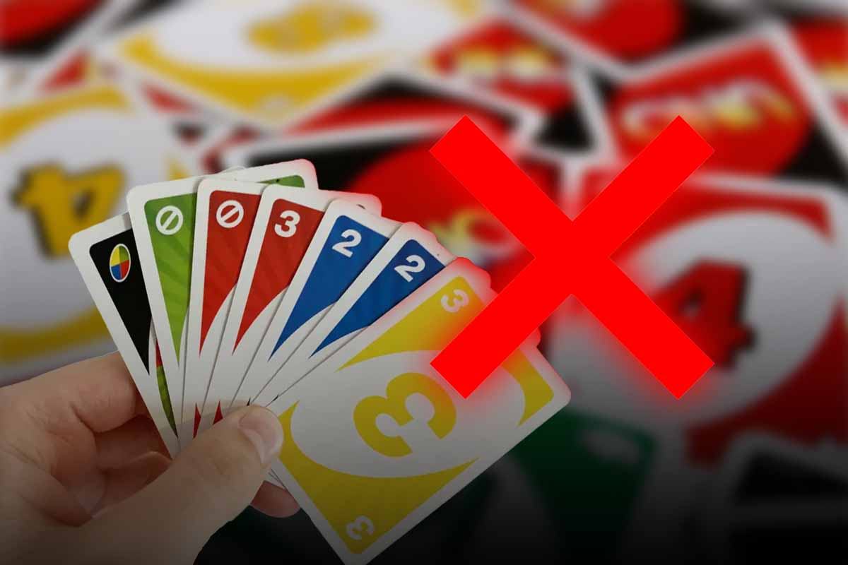 Gioco di carte Uno e la regola sbagliata